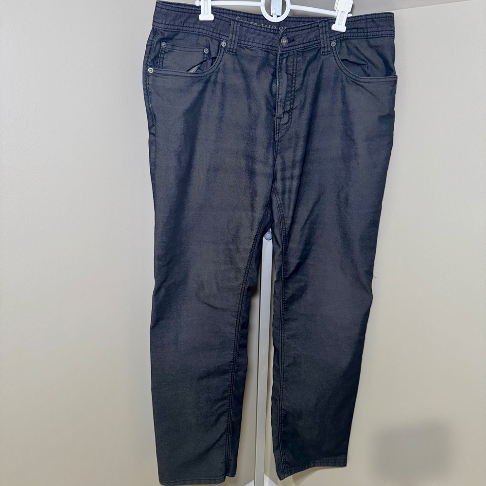 Prana Bridger Slim Fit‎ Pants Mens 36x32 Charcoal Grey Organic Cotton